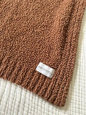 saranoni Cozy Textured lovey/mini blanket - Rust